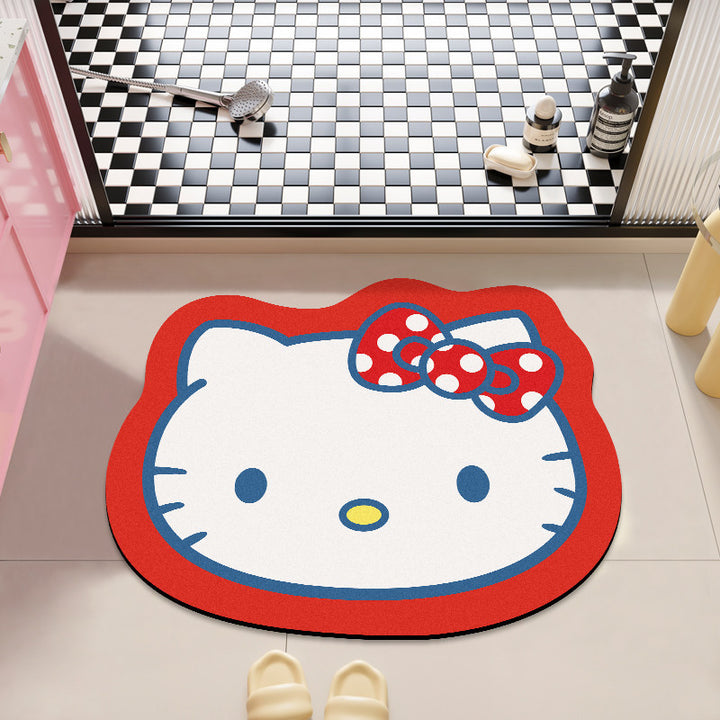 Playful Cartoon Character Bath Rug Decor