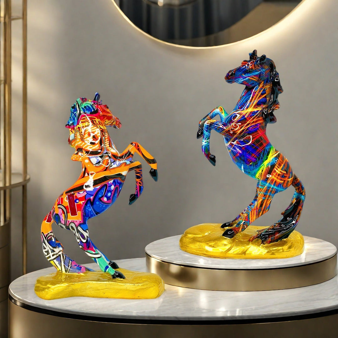 Artistic horse figurine in modern design Kalsten