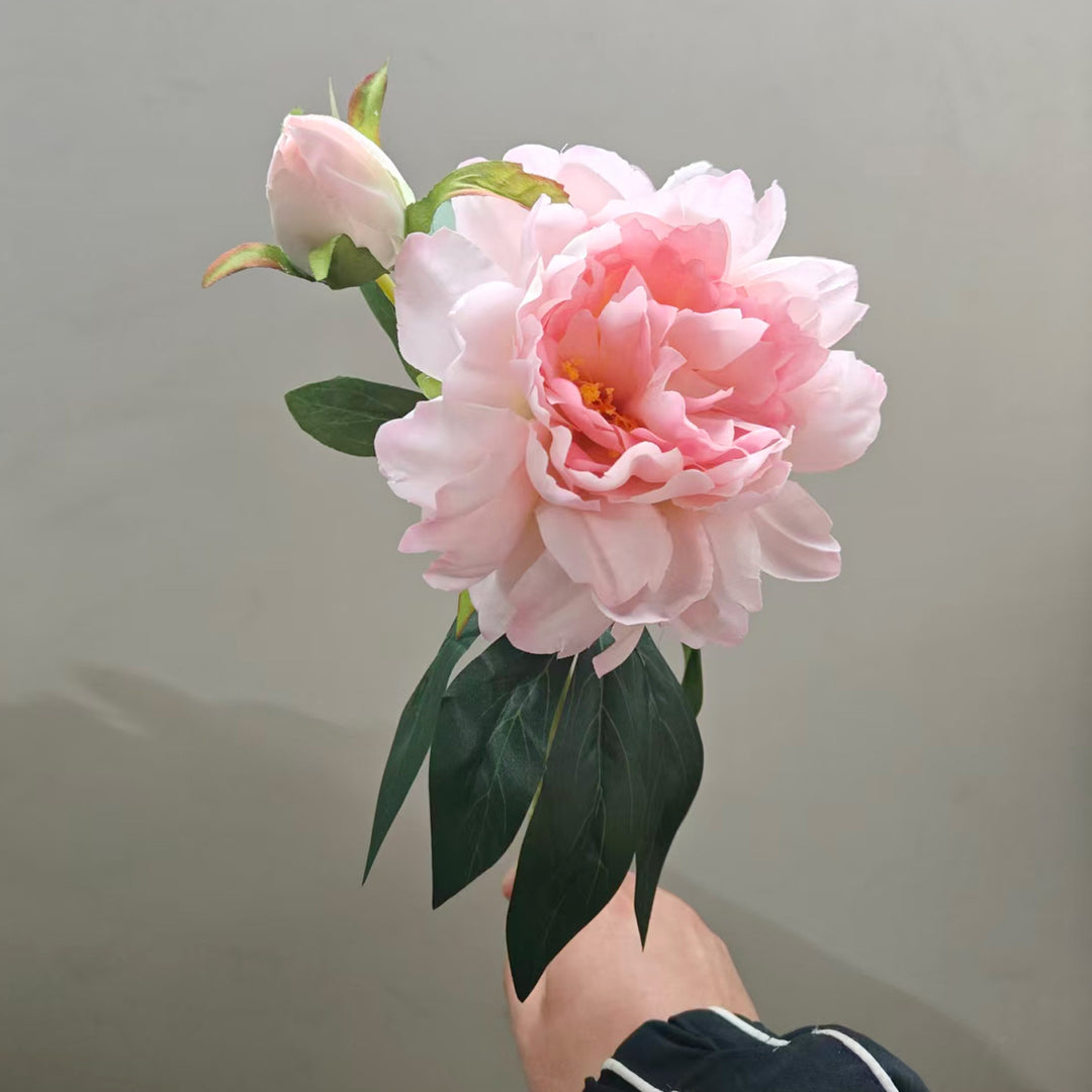 Realistic Faux Peony Stem