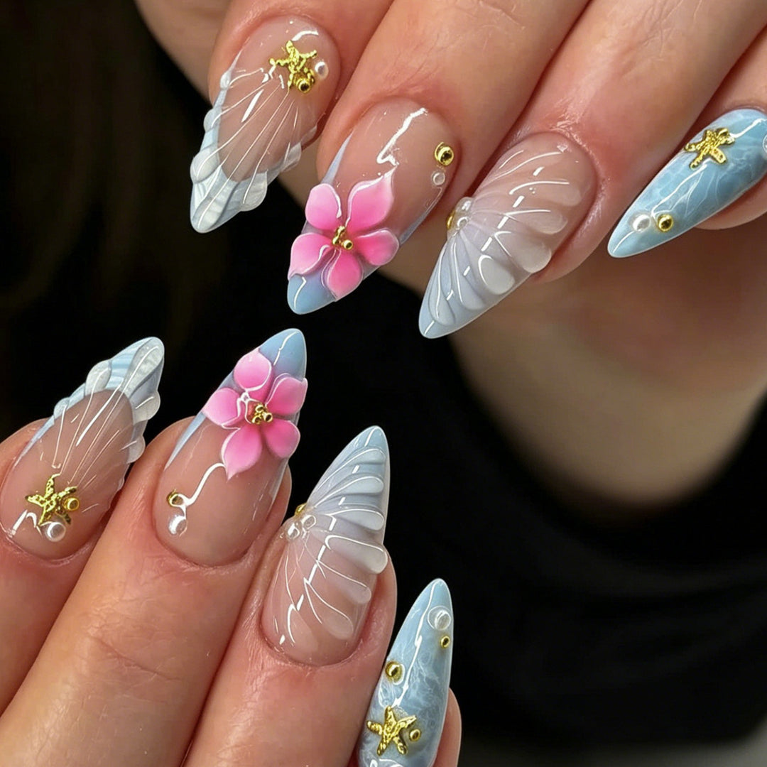 Decorative Floral 3D Nail Art Extensions Kalsten