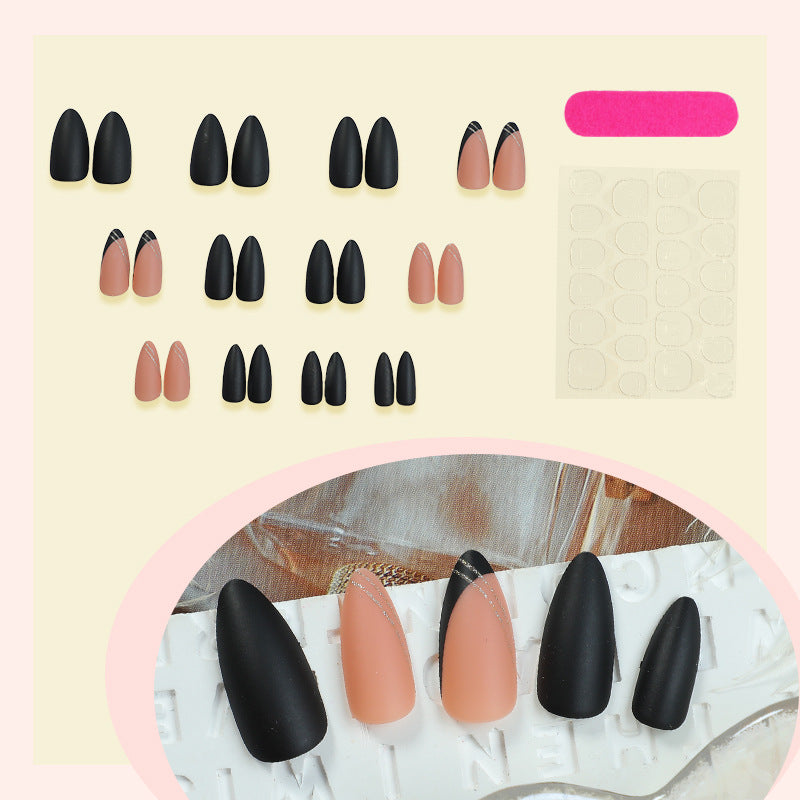 Elegant Press-On Nail Set with Matte and Glossy Finish Kalsten