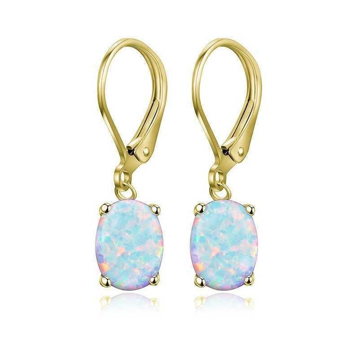 Opal-Embellished Dangle Earrings Kalsten