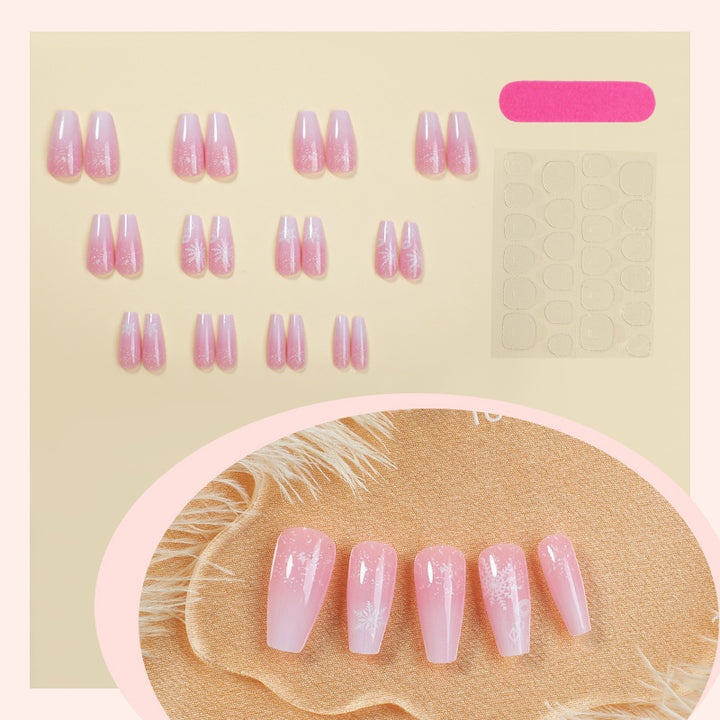 Nail art set with delicate flower and glitter patterns Kalsten