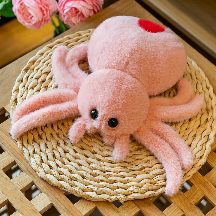 Cozy plush toy in crab shape