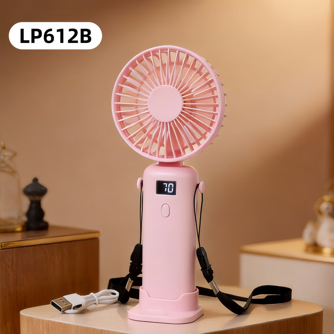Ladies Portable Hand Fan with USB Charging Function and Ergonomic Design Kalsten