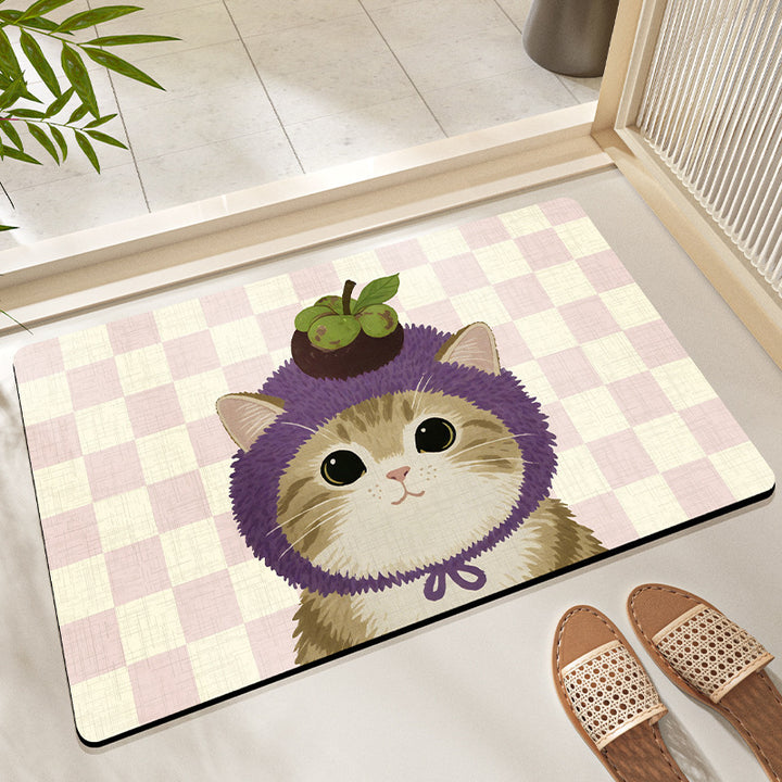 Cute Cat Print Bath Mat Kalsten