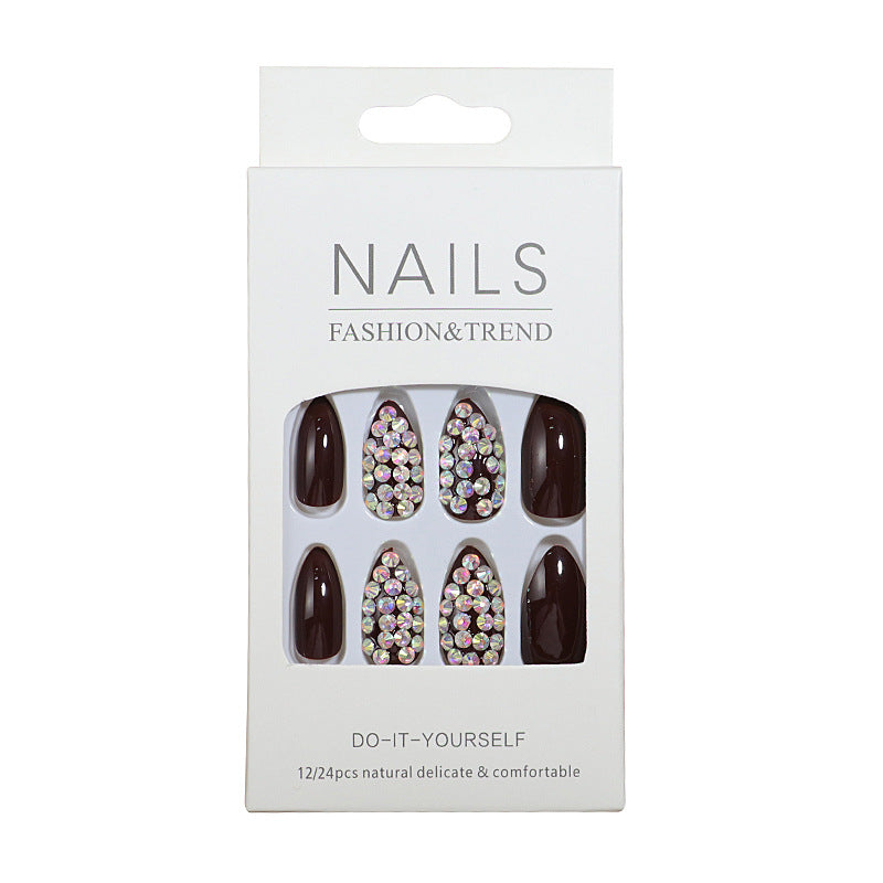 Decorative Rhinestone-Accent Press-On Nails Kalsten
