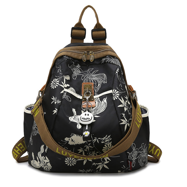 Artistic Floral Patterned Backpack Kalsten