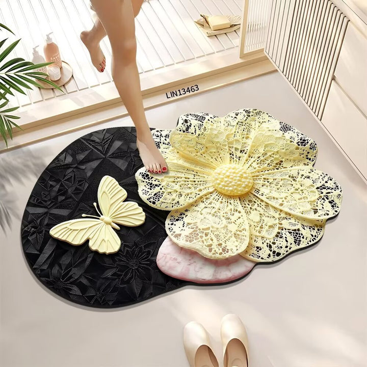 Decorative Floral Bath Mat