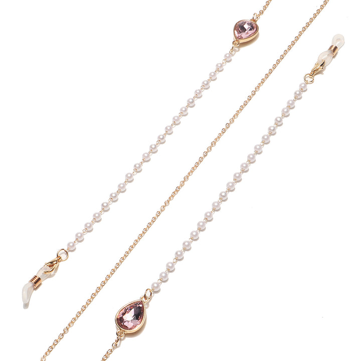Elegant Pearl and Crystal Eyewear Chain Kalsten