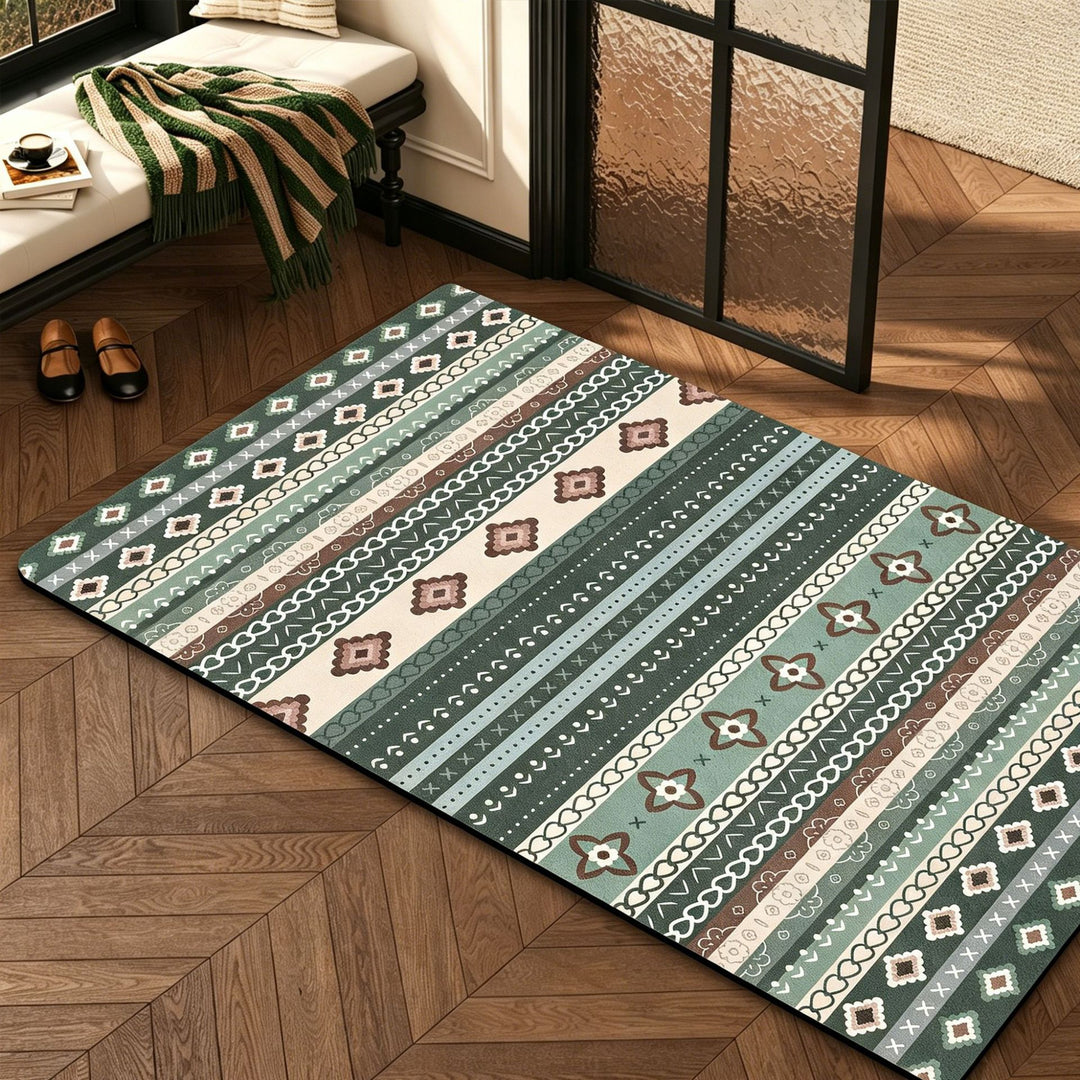 Stylish Geometric Pattern Bathroom Mat Kalsten
