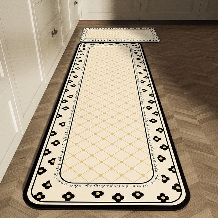 Classic Checkerboard Kitchen Runner Mat
