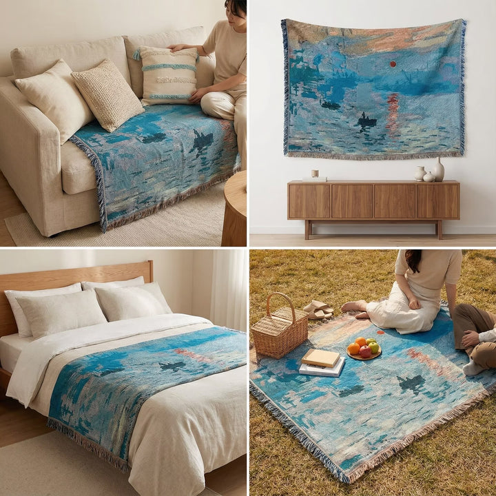 Artistic Floral Throw Blanket