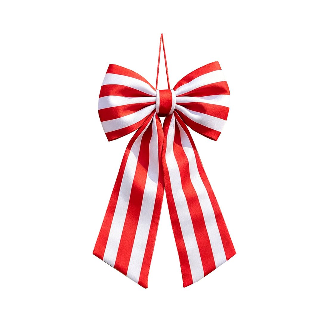Unisex decorative bow with striped satin ribbon and hanging ribbon Kalsten