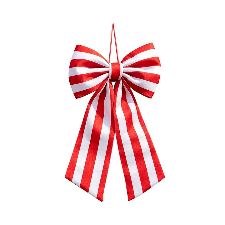 Unisex decorative bow with striped satin ribbon and hanging ribbon Kalsten