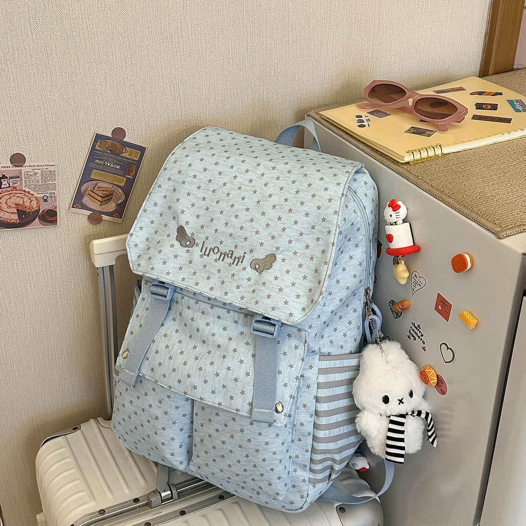 Charming Star-Embellished Casual Backpack Kalsten