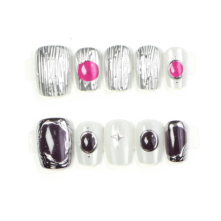Artistic Textured Press-On Nail Set Kalsten