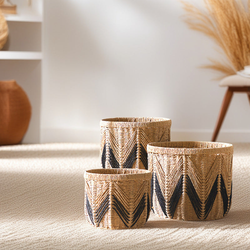 Handcrafted Natural Fiber Storage Basket Kalsten