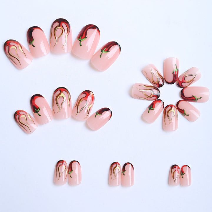 Artificial Nails in Creative Paprika Design Kalsten