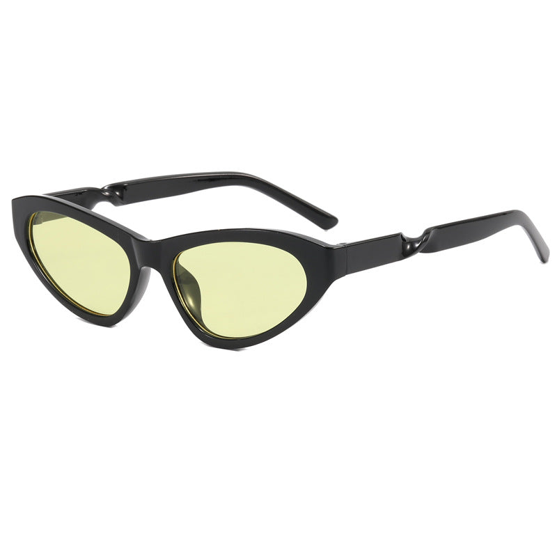 Cat-Eye Design Sunglasses with Blue Lenses
