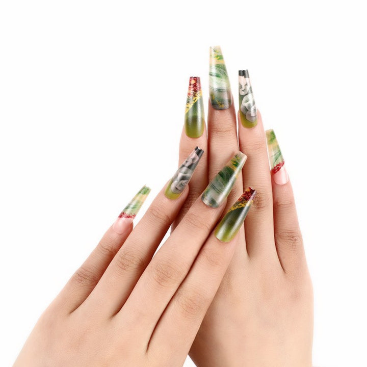 Creative botanical style art nails Kalsten