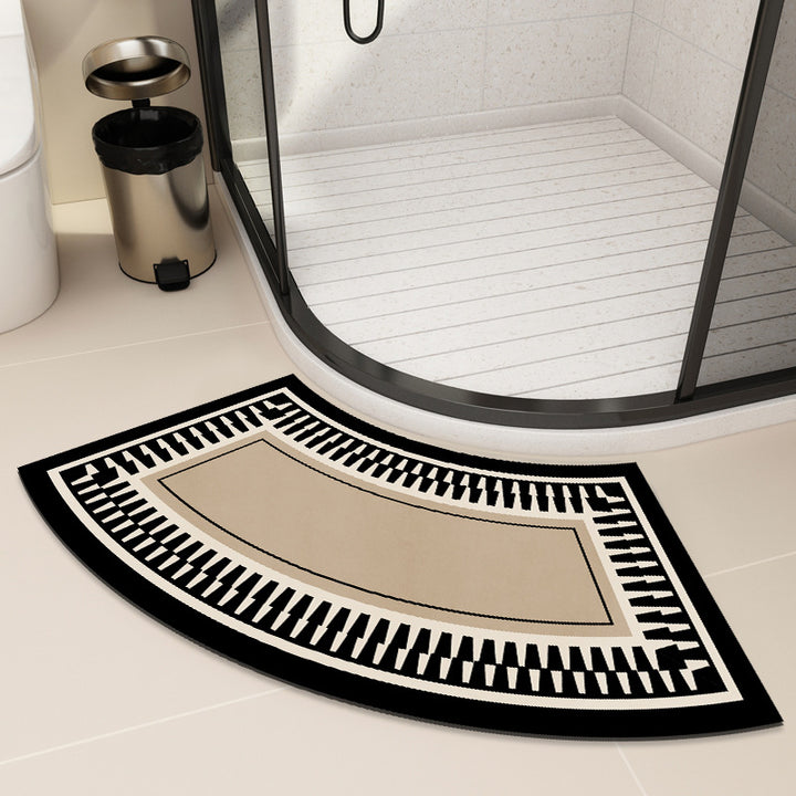 Curved Water-Absorbent Bathroom Mat