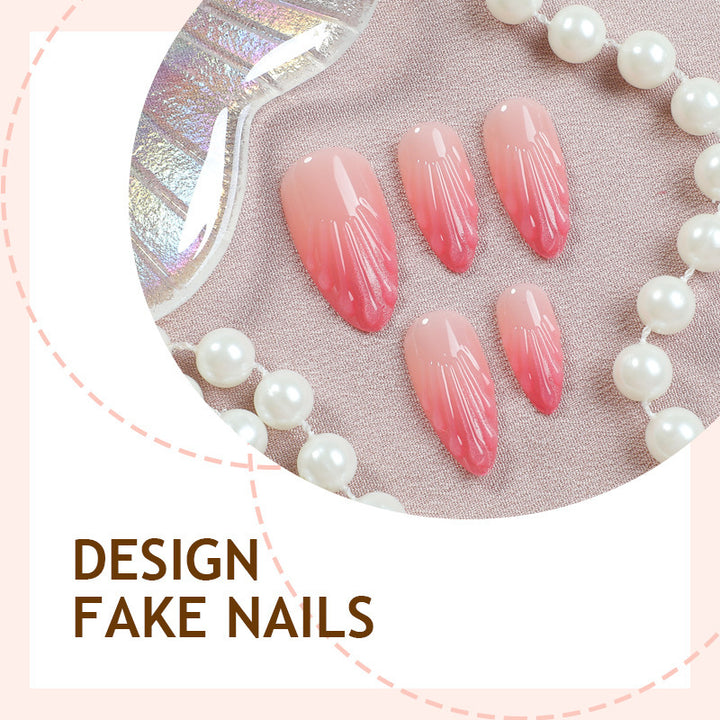 Artificial nail set with delicate ombre design Kalsten