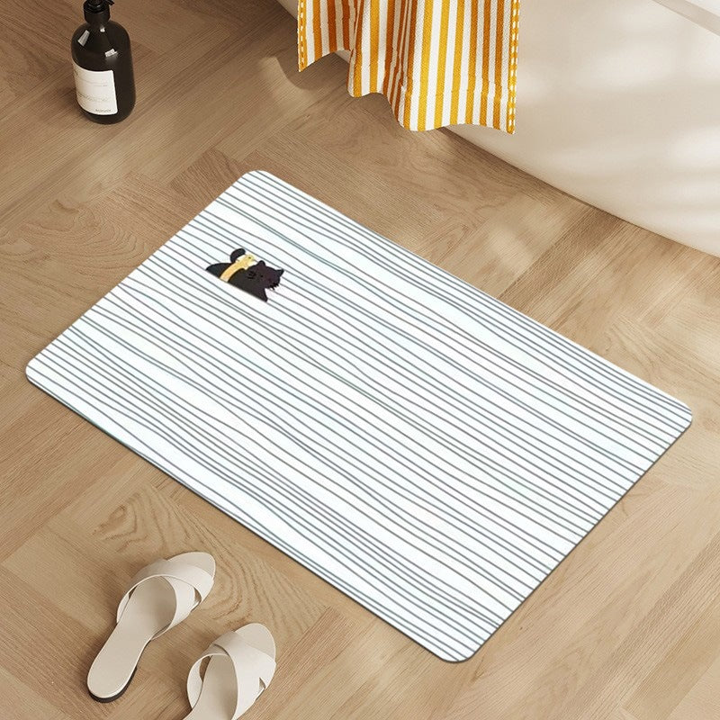 Stylish Striped Bath Mat