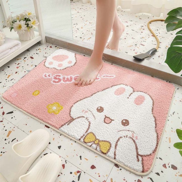 Cute Bear Theme Bath Mat