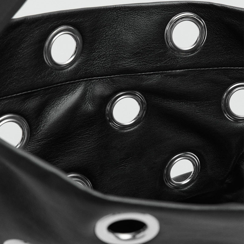 Grommet Accented Shoulder Bag