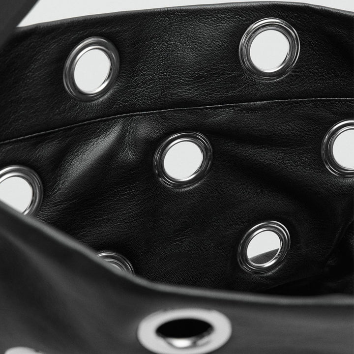 Grommet Accented Shoulder Bag