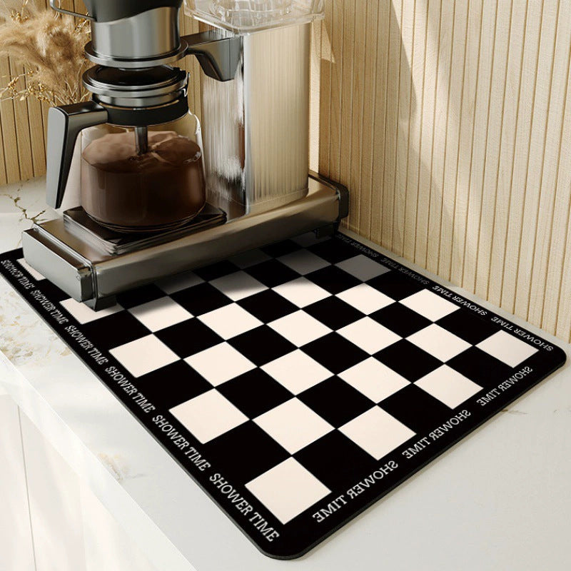 Checkerboard Design Kitchen Mat Kalsten