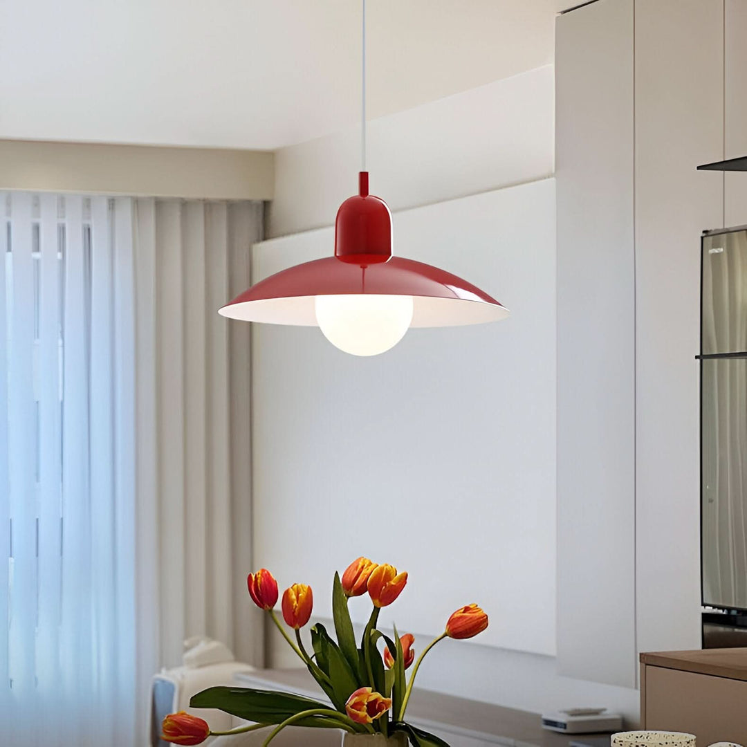 Noxord | Modern Macaron Bauhaus Pendant Light – Iron Shade