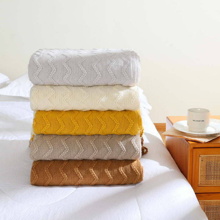 Cozy Knitted Throw Blanket