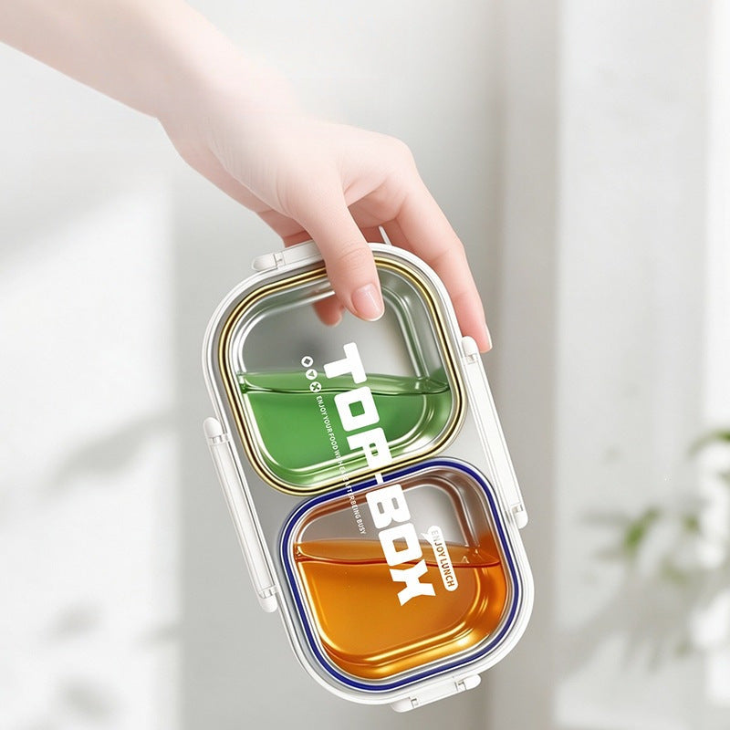 Triple-Compartment Food Storage Container