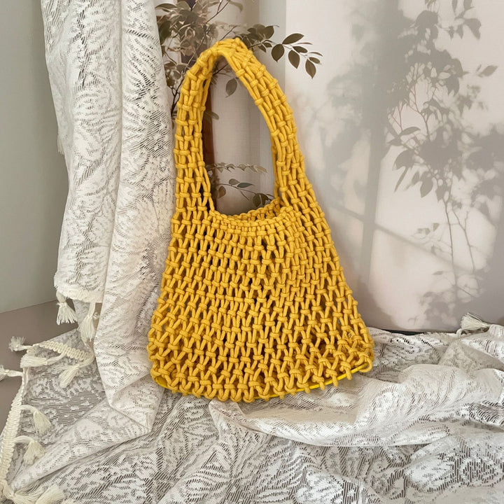 Hand-knotted tote bag with unique design Kalsten