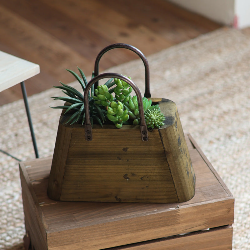Wooden container with handles Kalsten