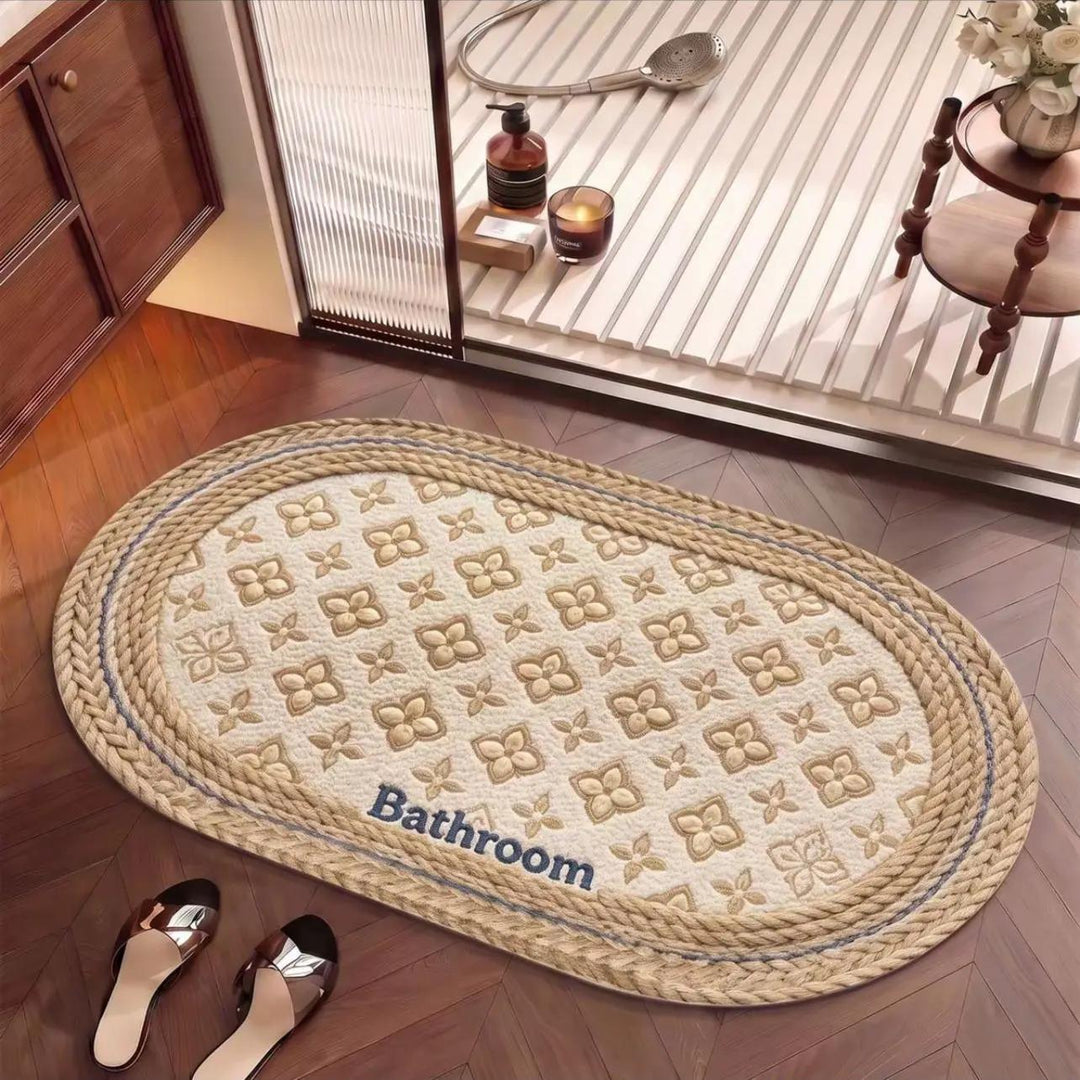 Elegant Textured Bathroom Mat