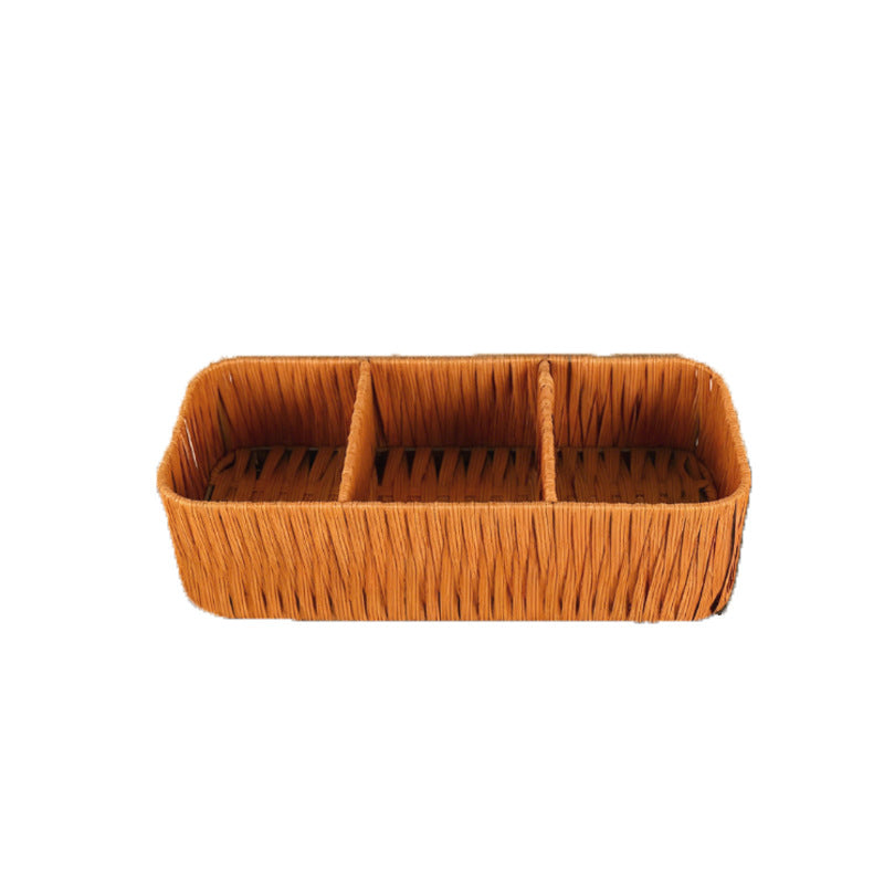 Multi-Compartment Woven Storage Tray Kalsten