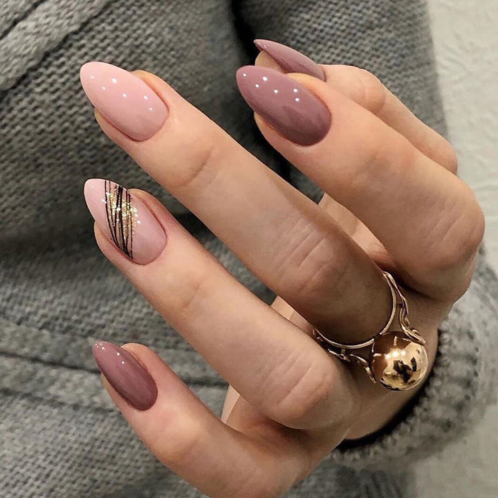 Premium Almond-Shaped Press-On Nail Set Kalsten