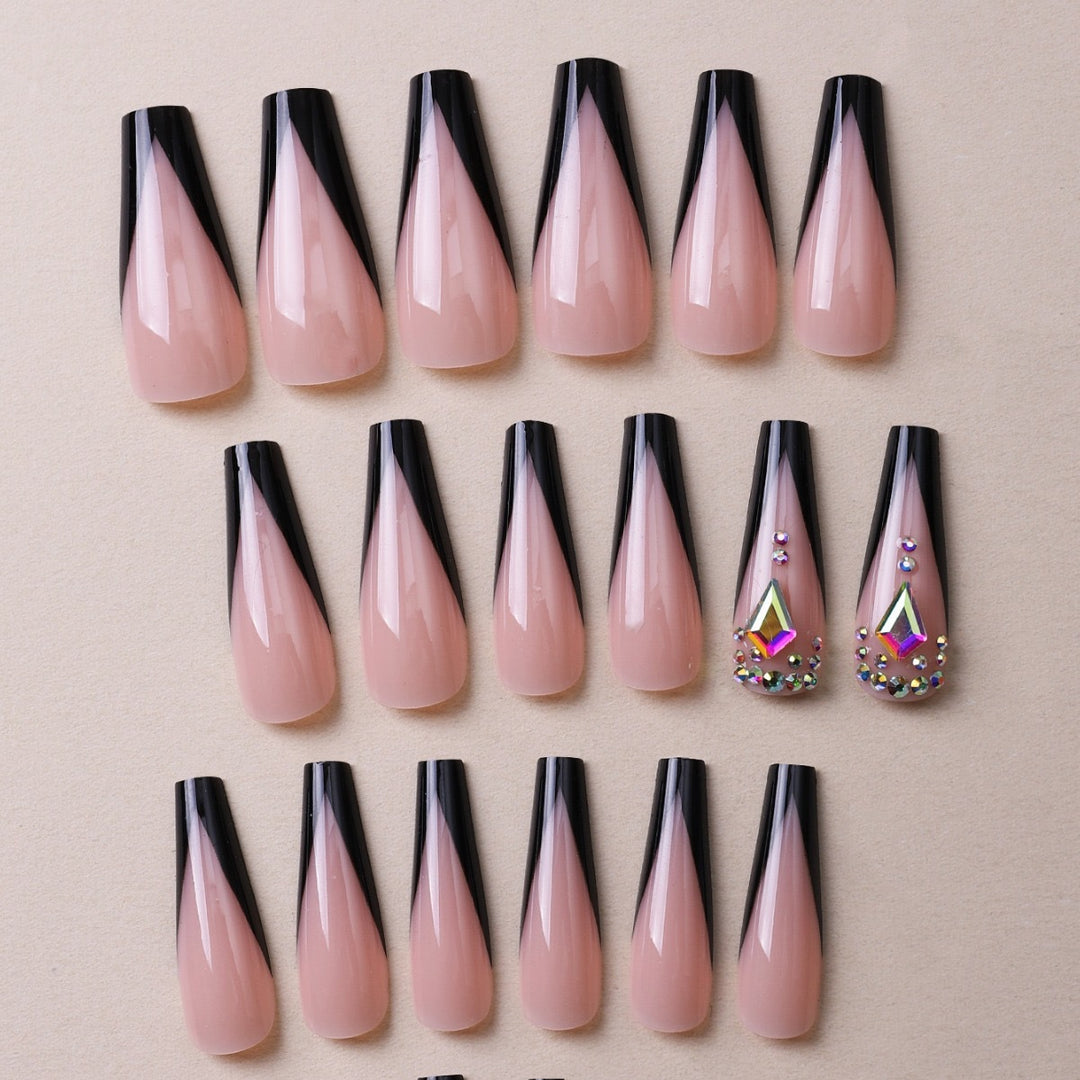 Artificial nail set with elegant tip accents Kalsten