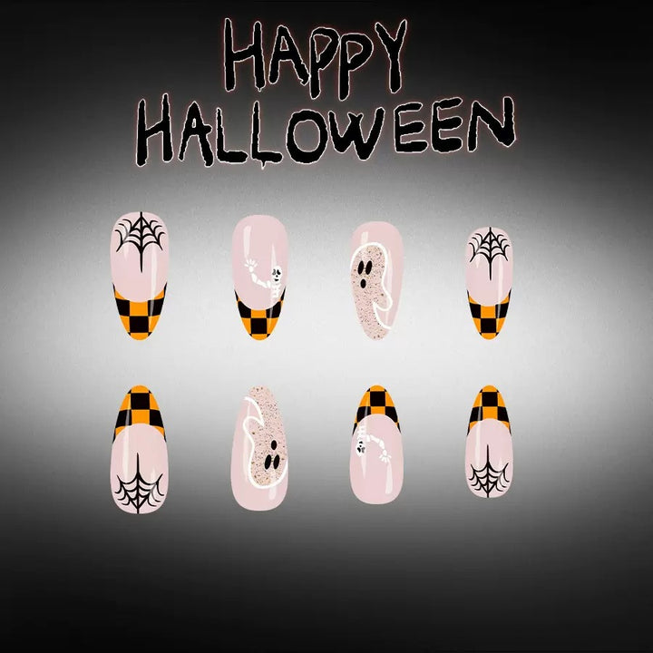Halloween artificial nail set with spooky 3D designs and detailed embellishments Kalsten