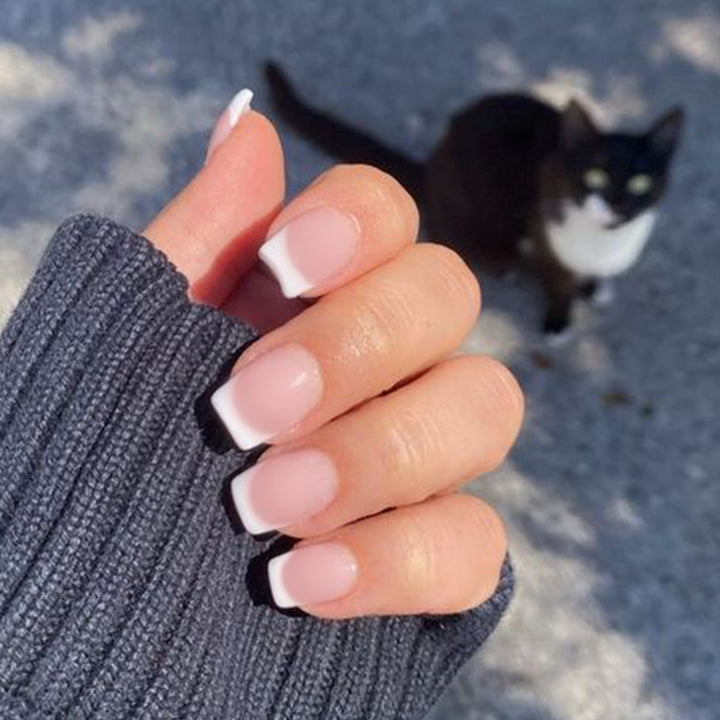 Elegant French Tip Press-On Nail Set Kalsten