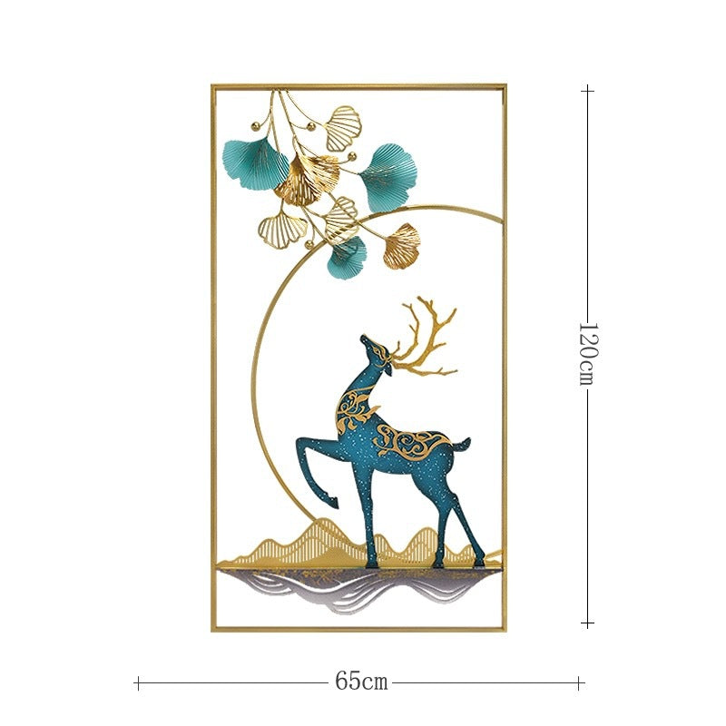 Elegant Metal Deer Wall Art Sculpture Kalsten