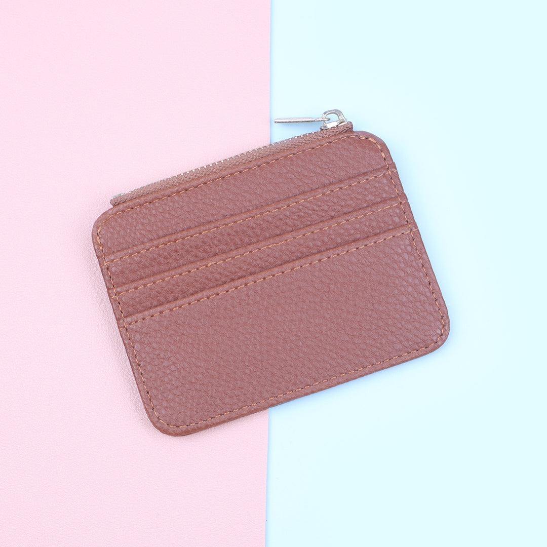 Leather Zippered Card Holder