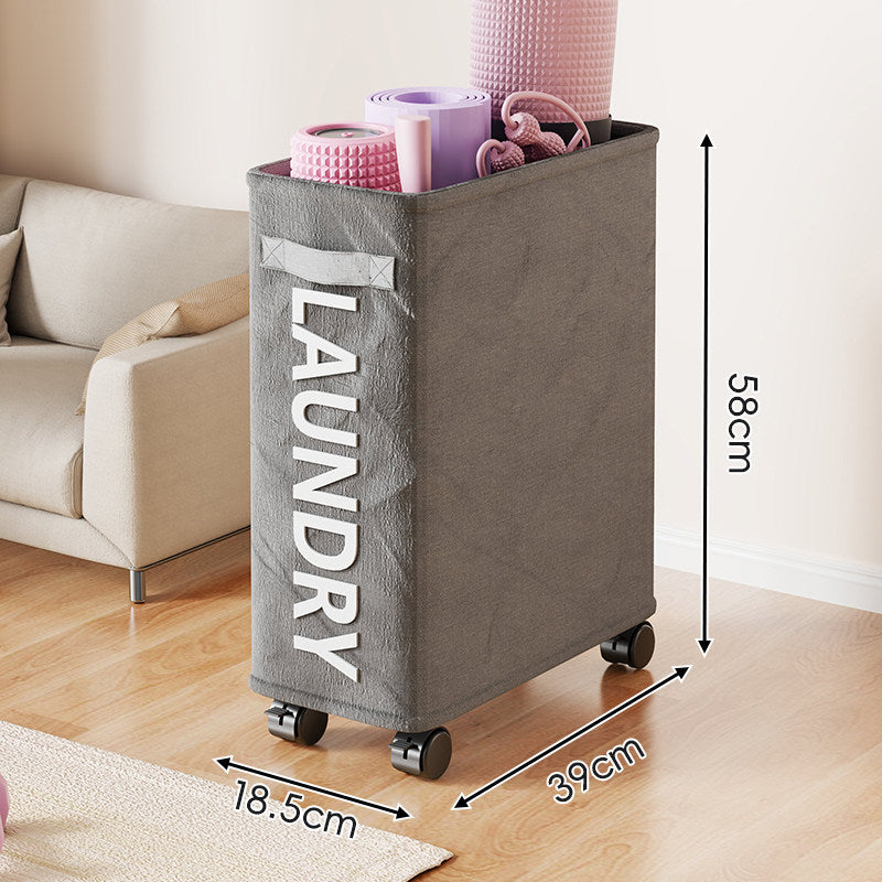 Rolling Double-Compartment Sports Equipment Storage Hamper Organizer