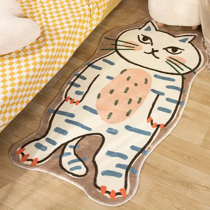 Cartoon Cat Shaped Area Rug