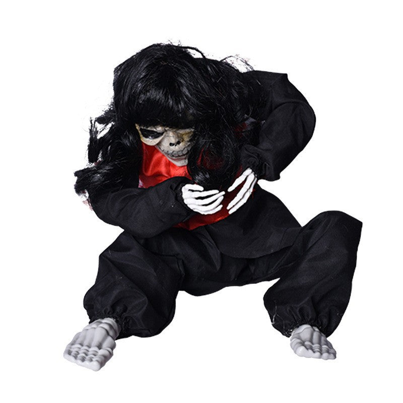 Creepy Sitting Skeleton Doll Kalsten