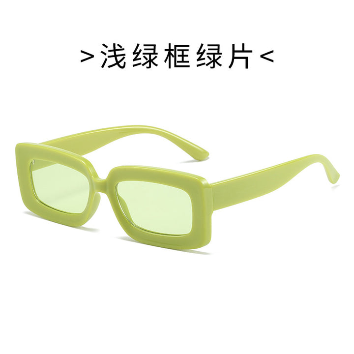 Women's Fashion Turtle Sunglasses with Rectangular Frame and Gradient Lenses Kalsten
