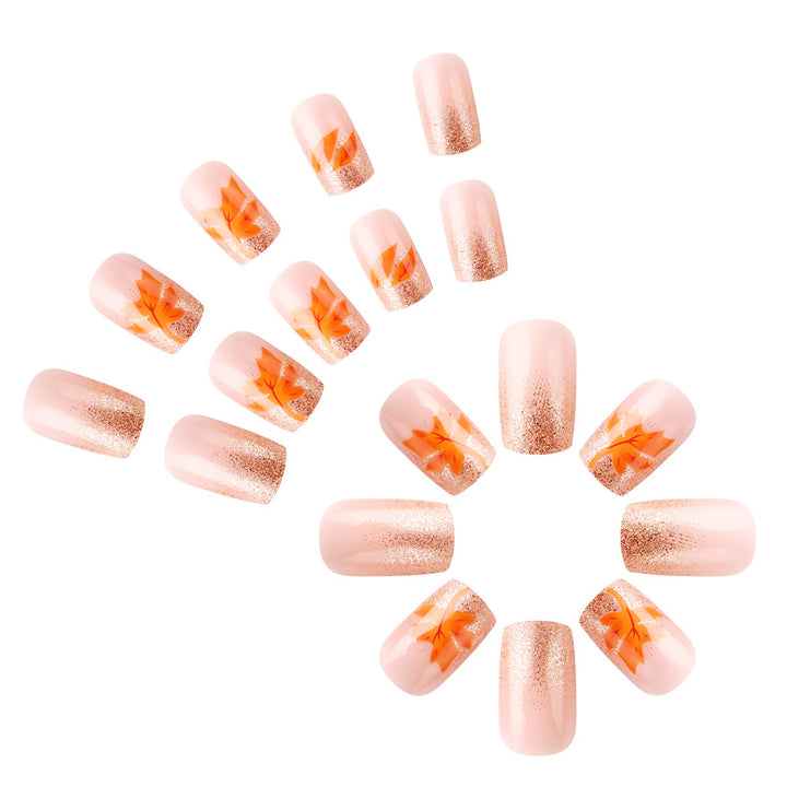 Autumn-Inspired Gel Nail Art Set Kalsten